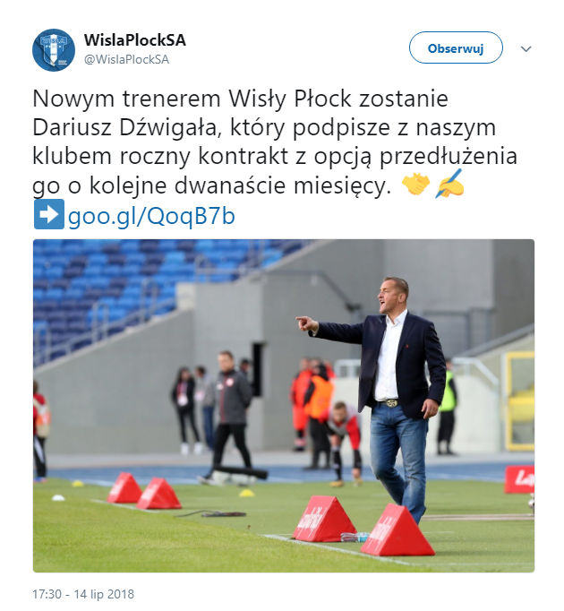 SZYBKO POSZŁO! Wisła Płock ma nowego trenera